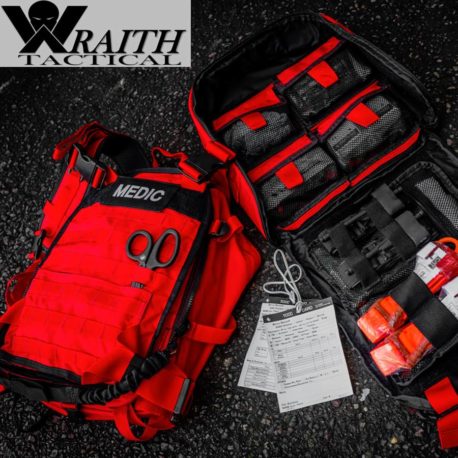 Wraith Tactical CARR Pack Gen 2 Red With Large Utility Bag Open